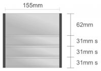 Ds122/BL nástenná tabuľa 155x155 mm design Economy