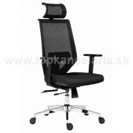 EDGE kancelárska stolička čierna do 130kg, synchro