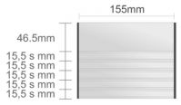 Ac205/BL nástenná tabuľa 155x124mm Alliance Classic /46,5+ (5x15,5s)