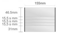 Ac206/BL násten.tabuľa 155x124mm Alliance Classic/46,5+(3x15,5s)+31