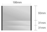 Ds126/BL nástenná tabuľa 186x155 mm design Economy