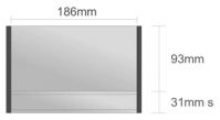 Ds117/BL nástenná tabuľa 186x124 mm design Economy
