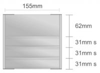 Dc122/BL nástenná tabuľa 155x155 mm design Classic