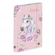 Box na zošity A4 JUMBO Prémium zlat. LIGHT kôň romantic