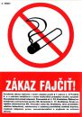 I 1661 SS Zákaz fajčiť ! +znenie zákona 374/2004 samolep.pod sklo A6