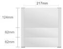 Wt101/S nástenná tabuľa 217x248mm Design Triangle /124+62+62