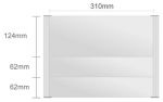 Wt102/BL nástenná tabuľa 310x248mm Design Triangle /124+62+62