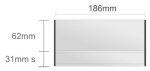 Ac105/BL nástenná tabuľa 186x93mm Alliance Classic /62+31s