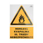 I 695 S Horlavá kvapalina III. triedy A4 samolepka