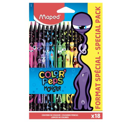 Farebné ceruzky Maped Color Peps Monster 18ks