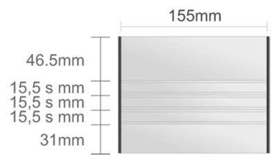 Ac206/BL násten.tabuľa 155x124mm Alliance Classic/46,5+(3x15,5s)+31