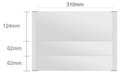 Wt102/BL nástenná tabuľa 310x248mm Design Triangle /124+62+62
