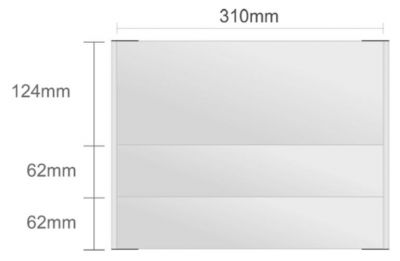 Wc102/BL nástenná tabuľa 310x248mm DeSign Classic /124+62+62