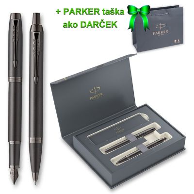 Parker IM Monochrome Titanium súprava FP+BP, darčeková kazeta