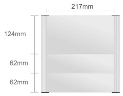 Wt101/S nástenná tabuľa 217x248mm Design Triangle /124+62+62