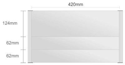 Wt103/S nástenná tabuľa 420x248mm Design Triangle /124+62+62