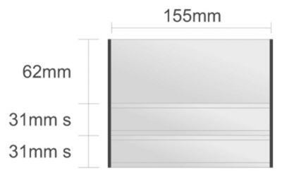 Ac110/BL nástenná tabuľa 155x124mm Alliance Classic /62+31s+31s